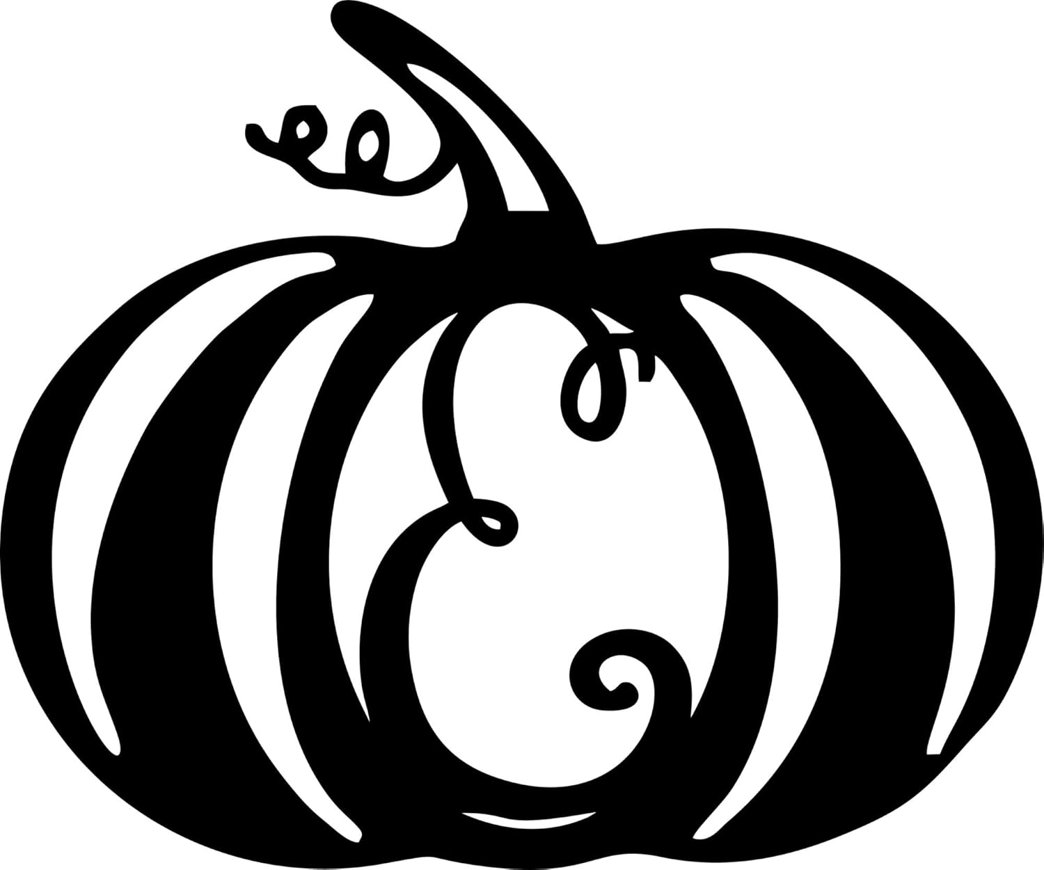 DistinctAndUnique Halloween Pumpkin Monogram Door Hanger - Seasonal Decor 1