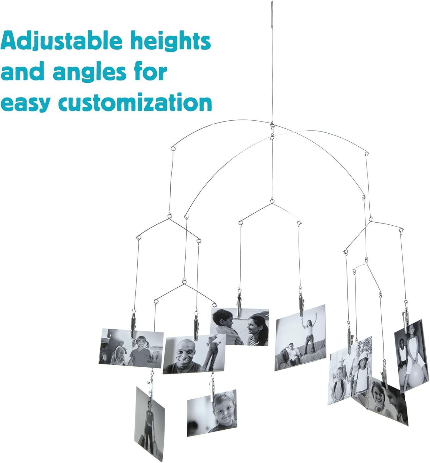 Kikkerland Hanging Photo Display - Minimalist Decor Customizable Gift