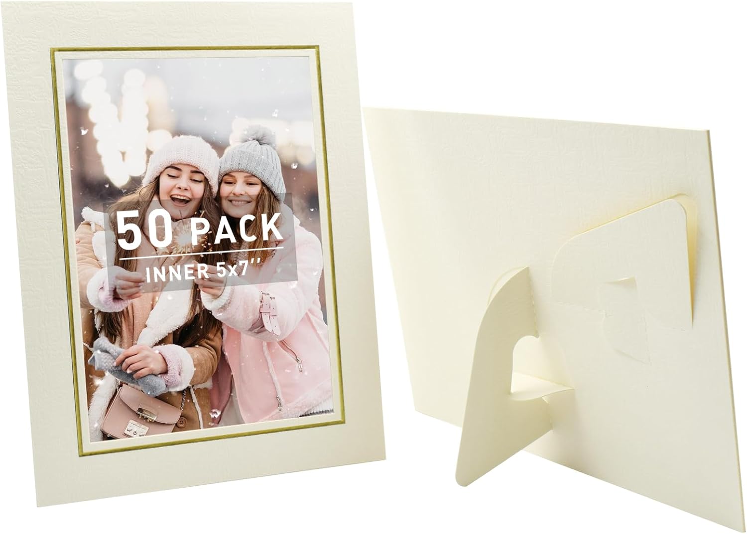Golden State Art 5X7 Picture Frames with Easel Pack of 50