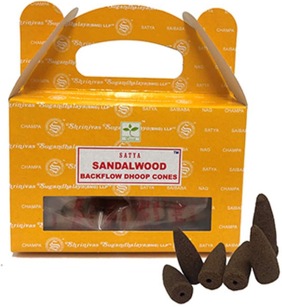Satya Backflow Cones 6 Pack Sandalwood 24pc Box