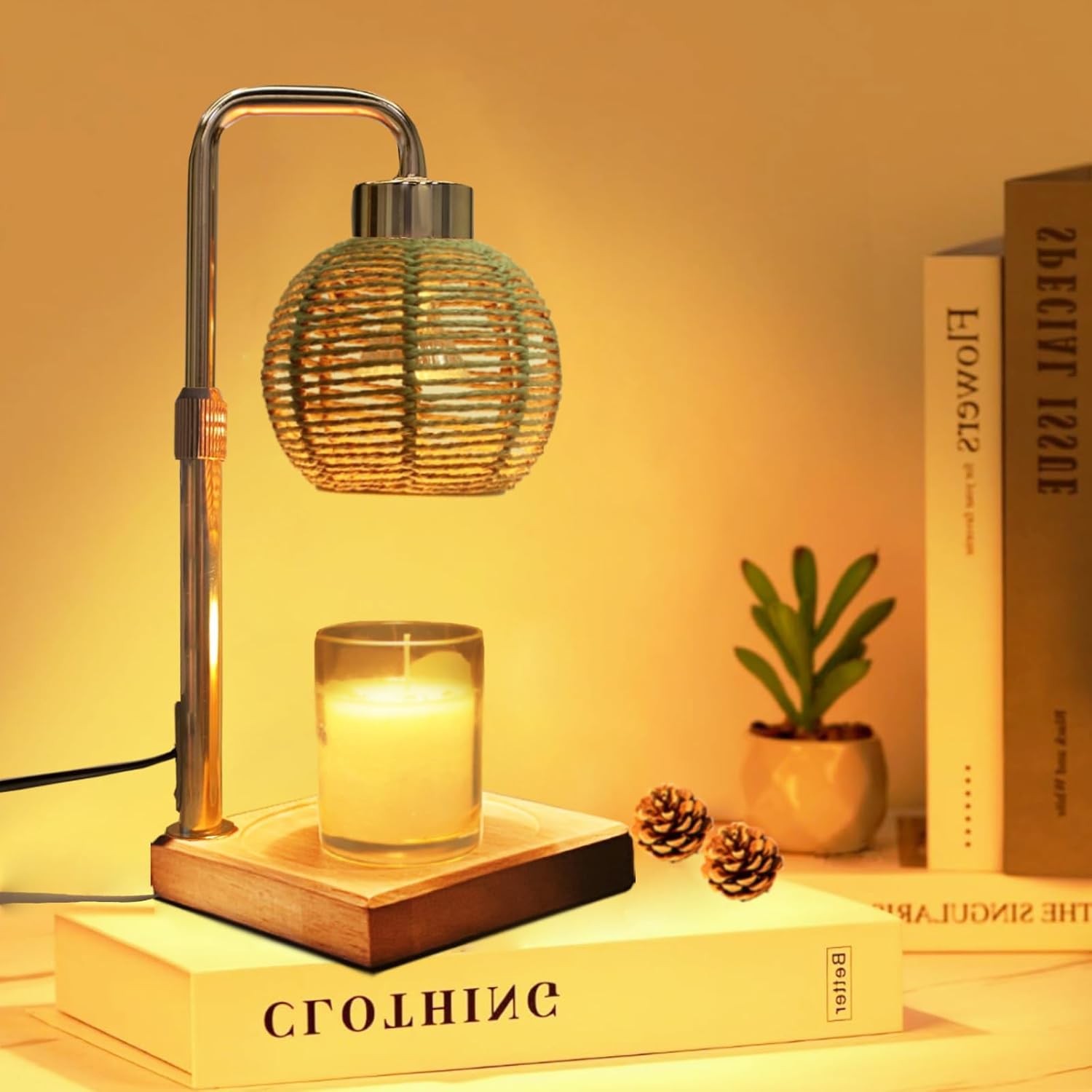 Candle Warmer Lamp with Timer and Dimmer