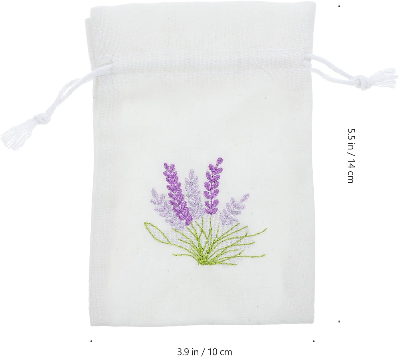 Zerodeko 10pcs Lavender Linen Drawstring Sachet Bags