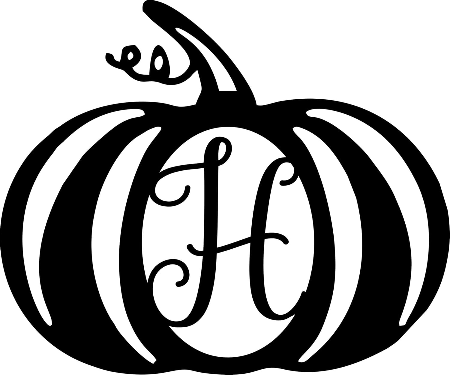 Transparent Red Acrylic Halloween Pumpkin Monogram Door Hanger