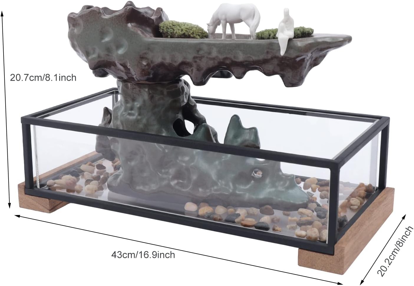 Stress Relief Indoor Tabletop Fountain with Rockery Design