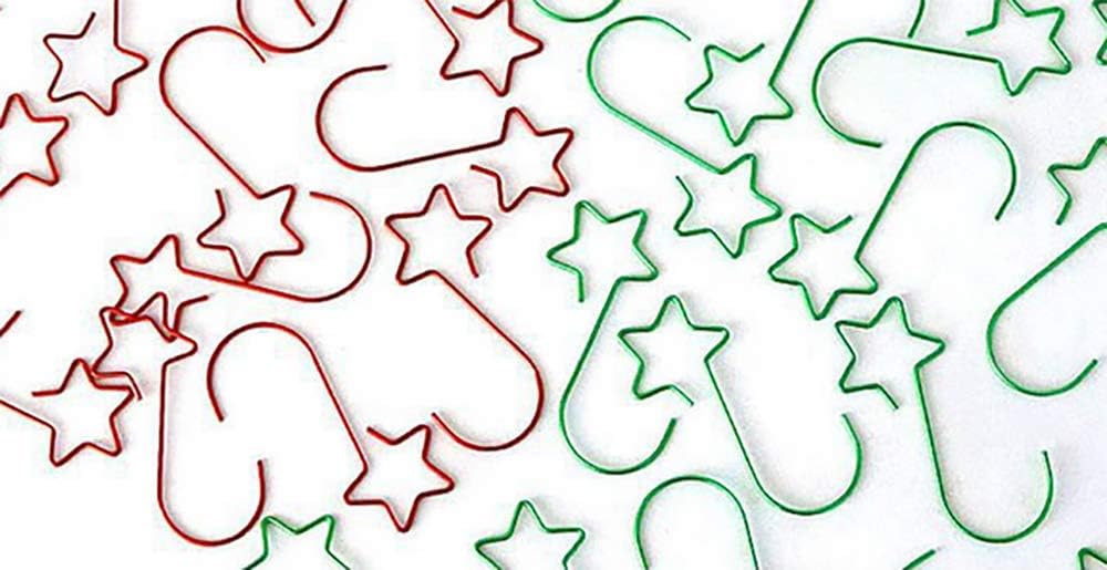60Pcs Star Shape Wreath Hooks for Christmas Tree