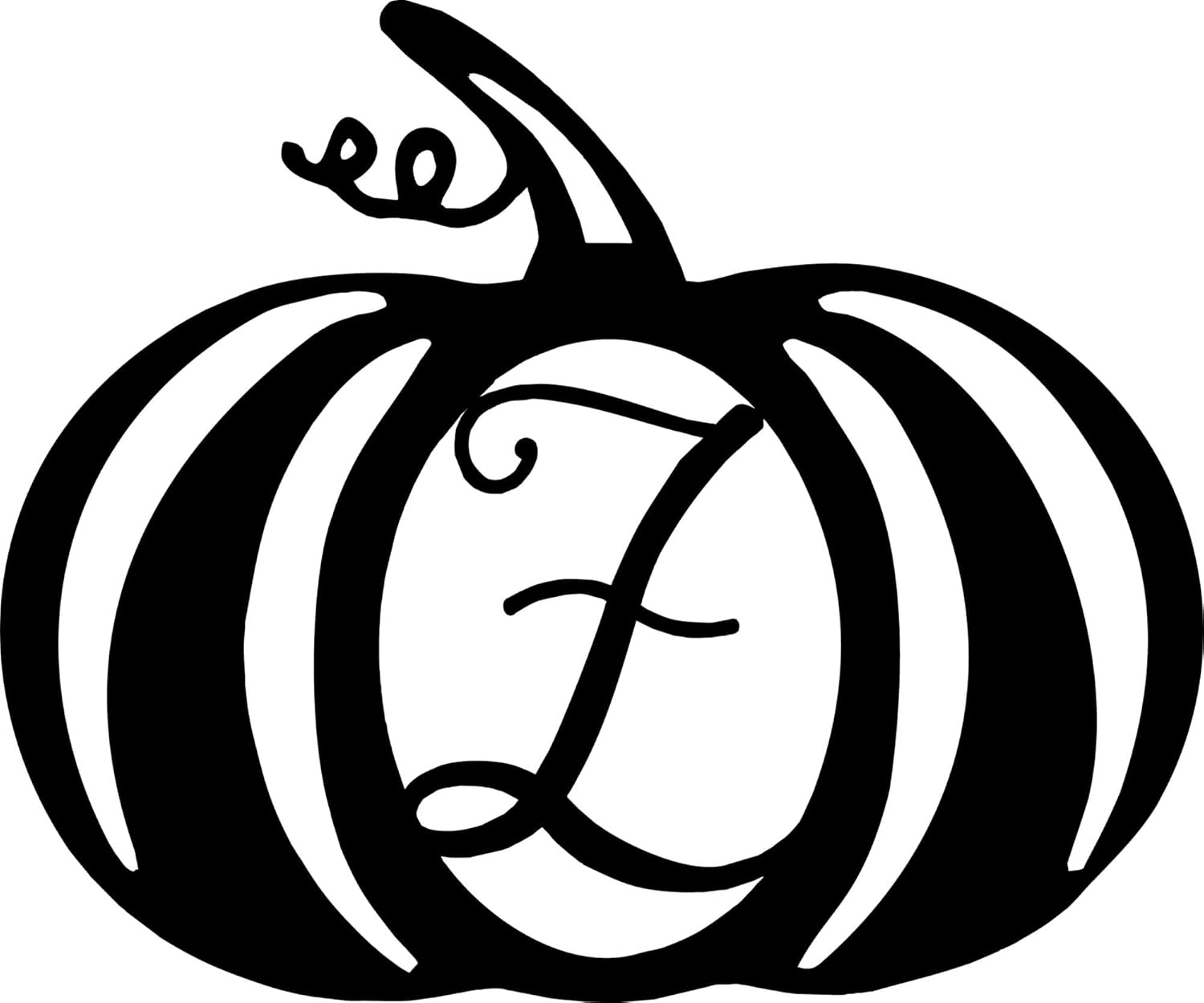 DistinctAndUnique Halloween Pumpkin Monogram Door Hanger - Rustic Fall Decor