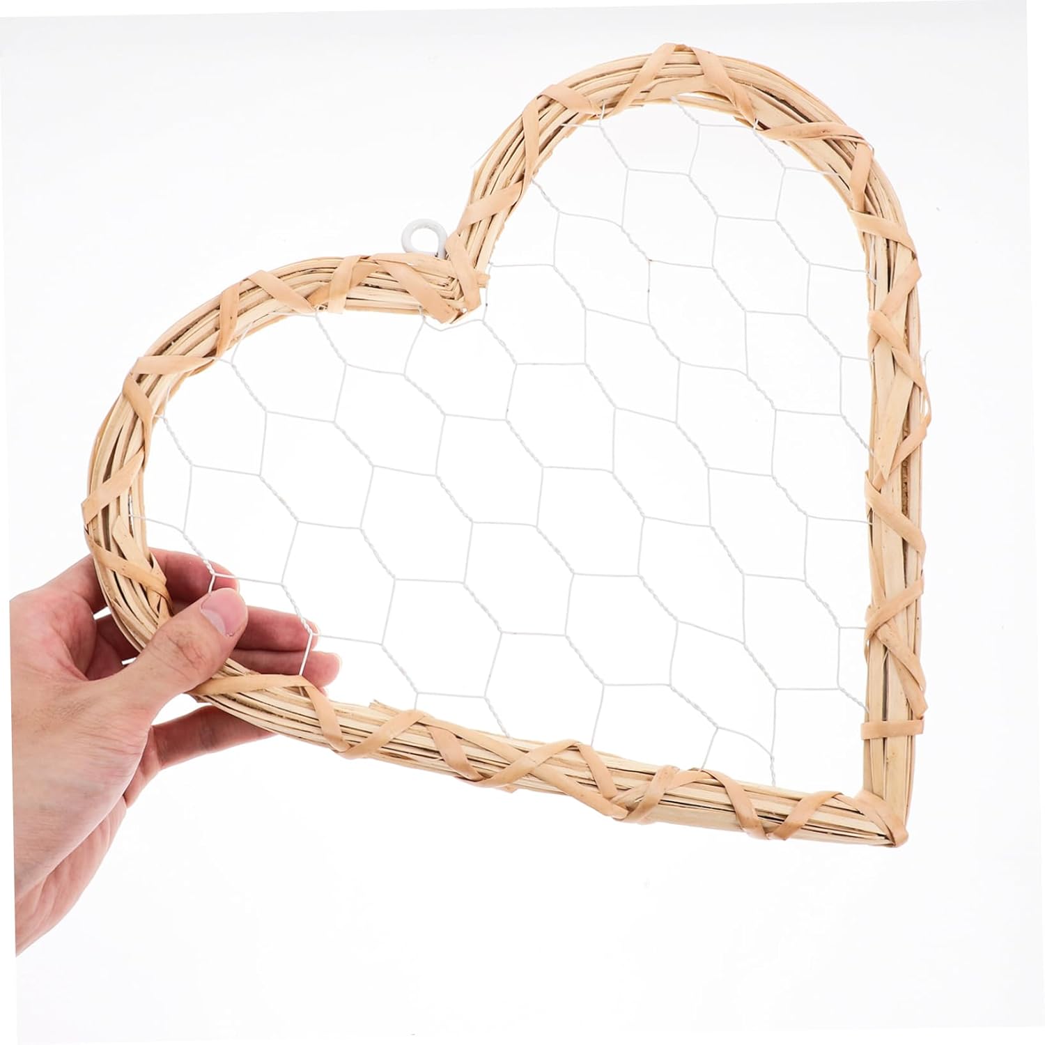 Rustic Heart Shaped Willow Wreath Wall Decor Frame