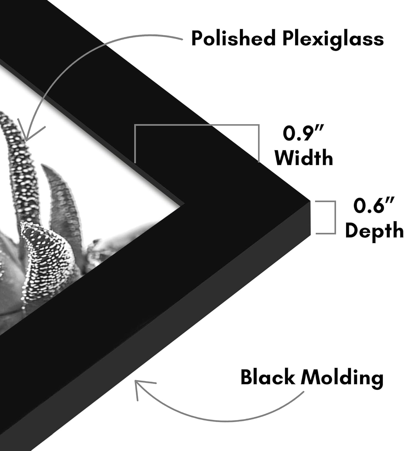 Americanflat 4x4 Picture Frame Set of 5 Black