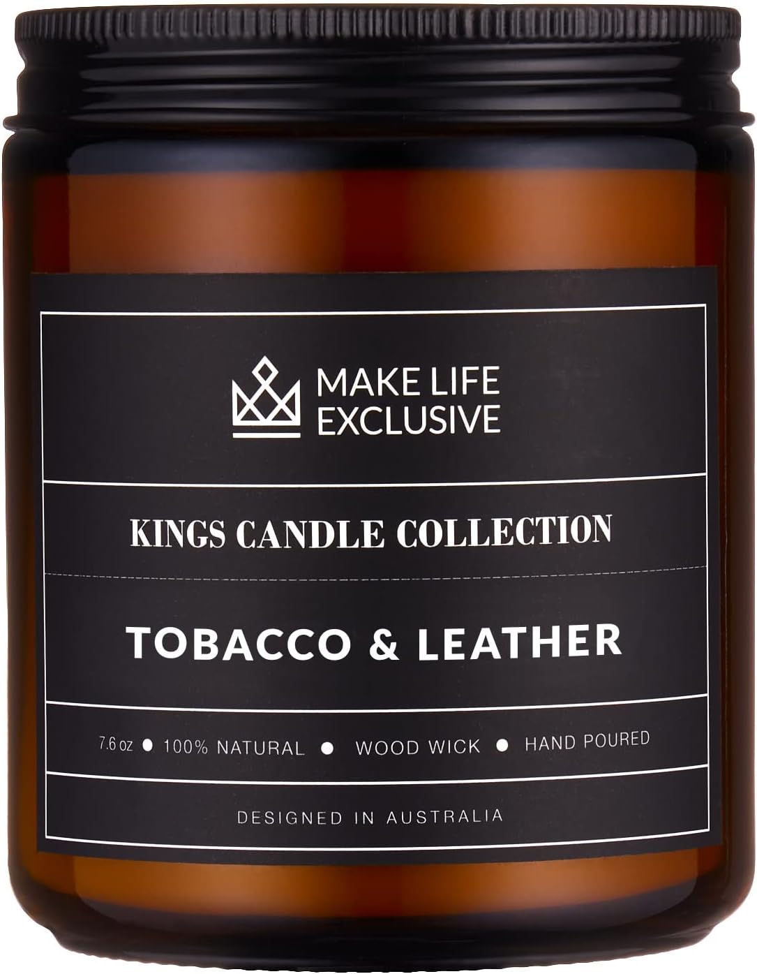 Tobacco Leather Scented Jar Candle for Men