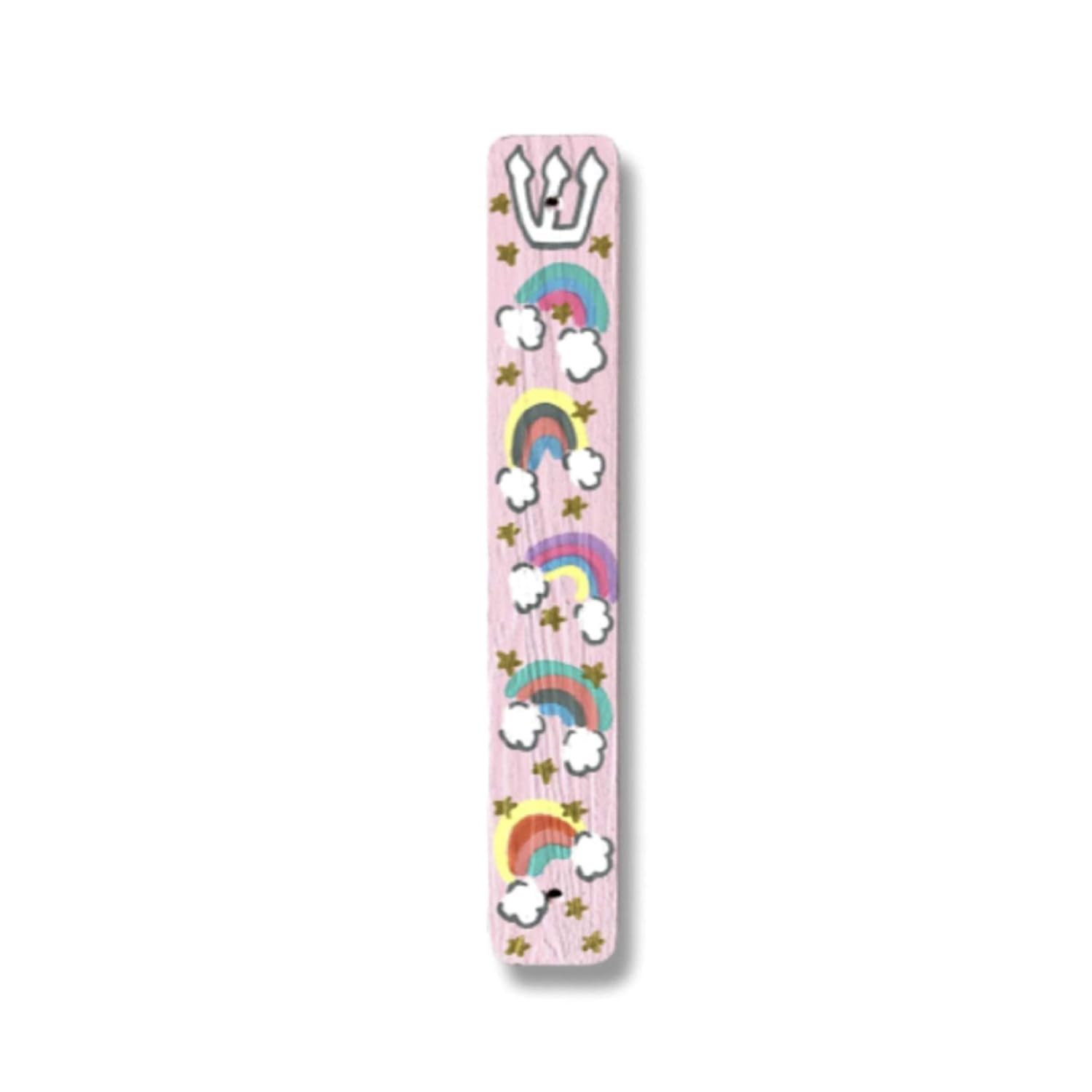 Rainbow Mezuzah Scroll Case for Jewish Baby Girl