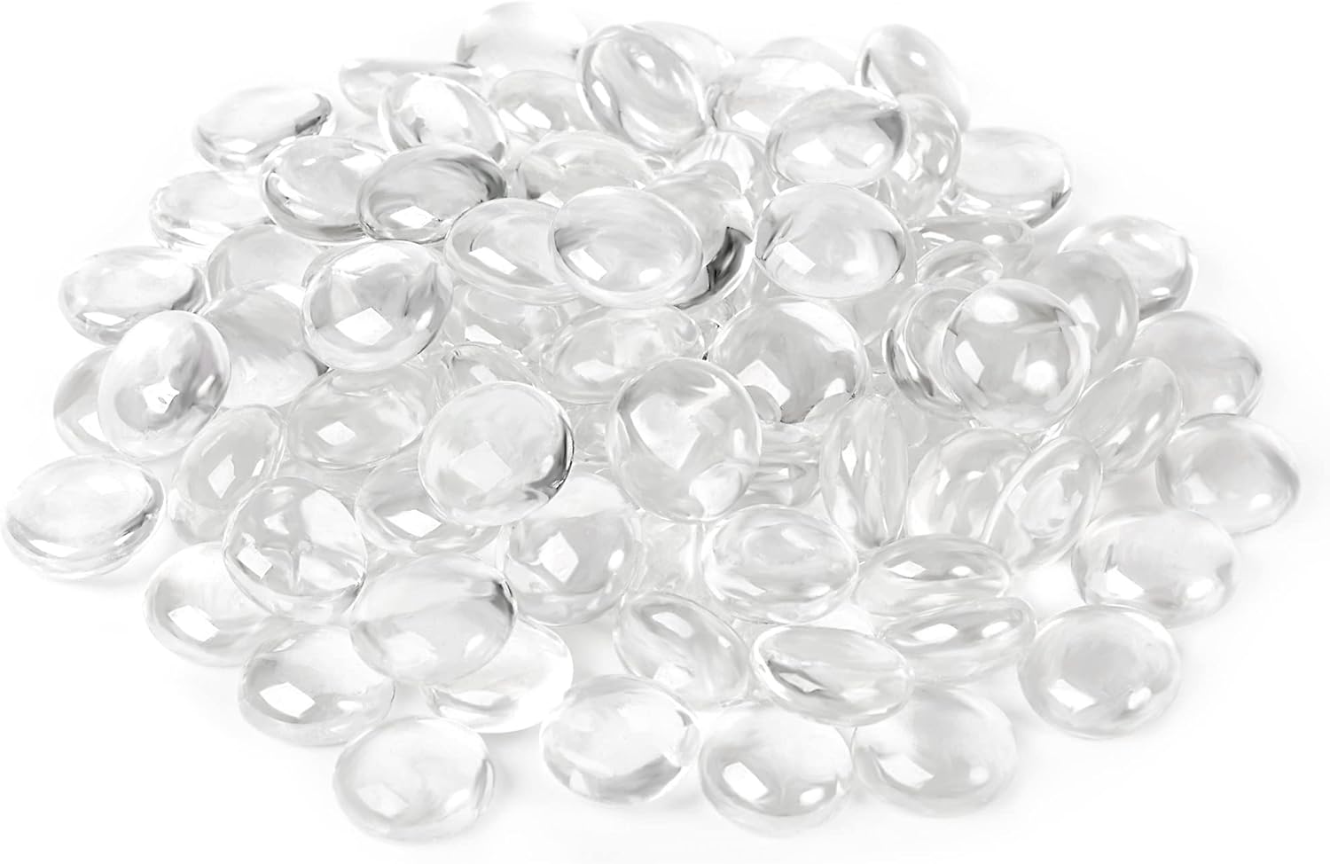 Houseables Glass Marbles Clear Pebbles for Vases and Aquariums