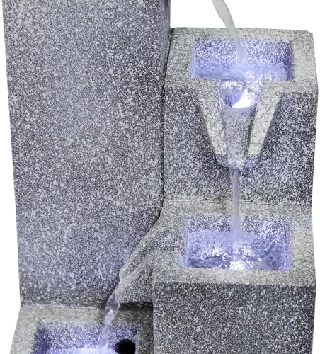 157 inch H Tabletop Fountain with LED Lights