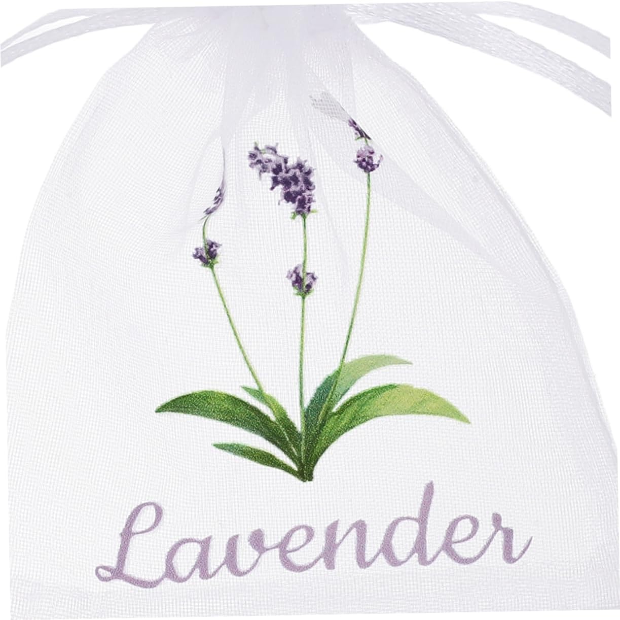 OUNONA Mesh Drawstring Pouches 50pcs Empty Sachet Bags for Lavender Flowers