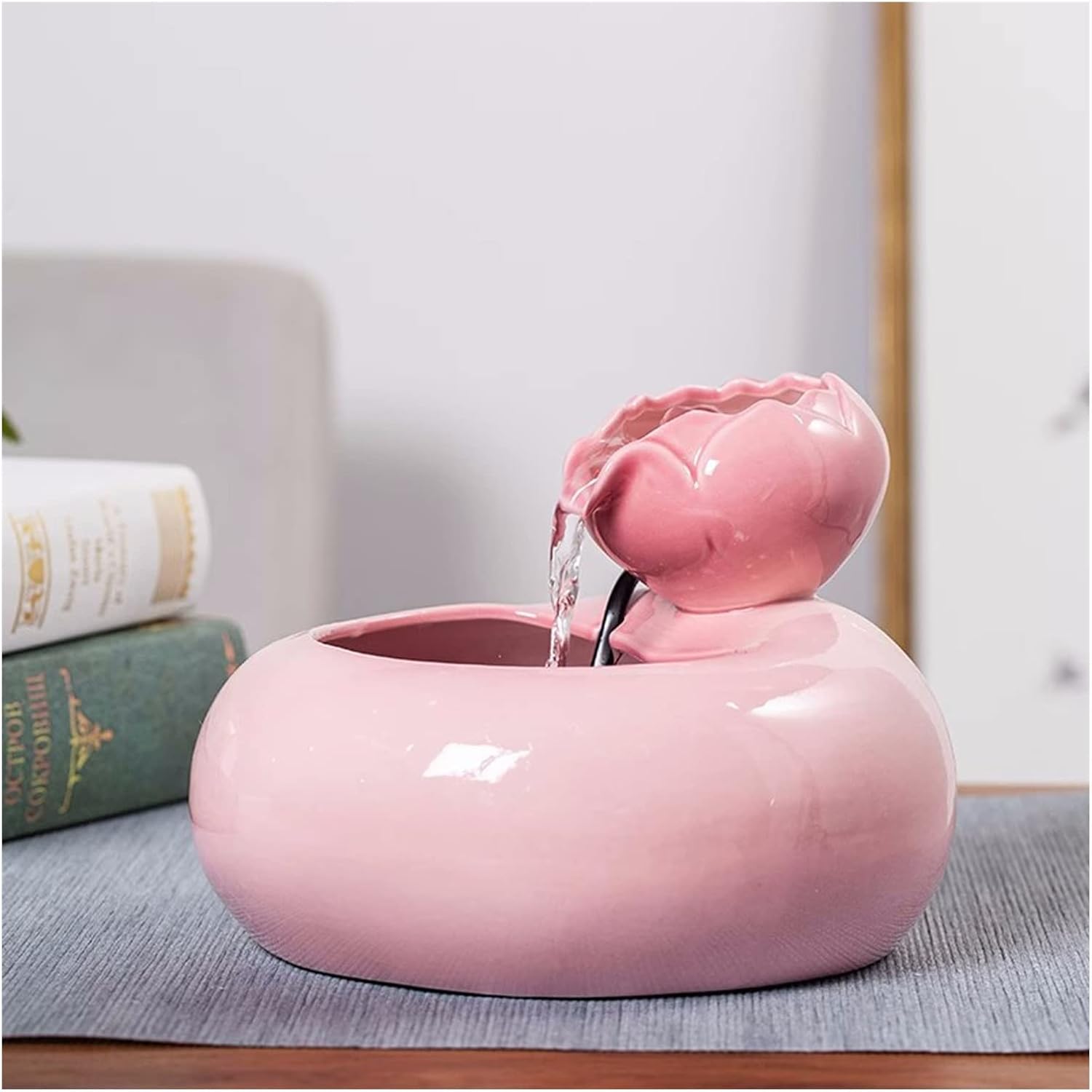 HARAY Tabletop Water Fountain Ceramic Zen Decor