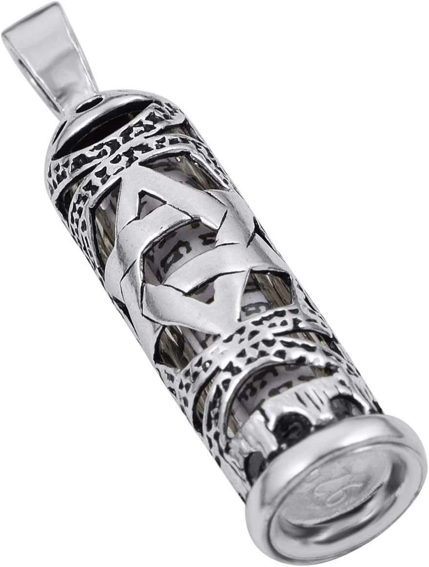 AJDesign Real 925 Sterling Silver Mezuzah Pendant Charm