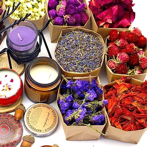 50 Pieces Dried Flower Set for Crafts and Decor