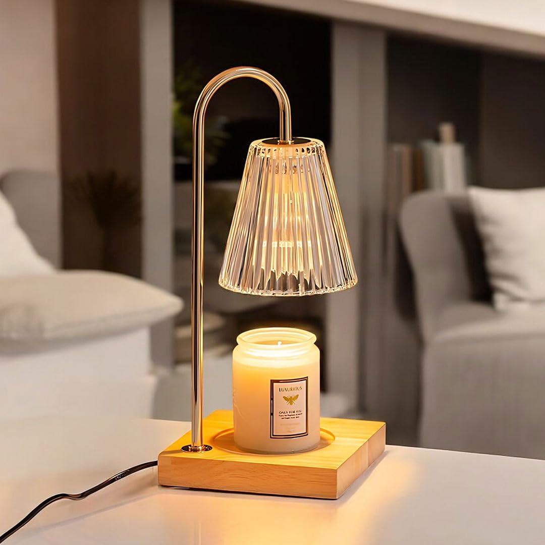 Blissy Smiles White Candle Warmer Lamp with Timer and Dimmer