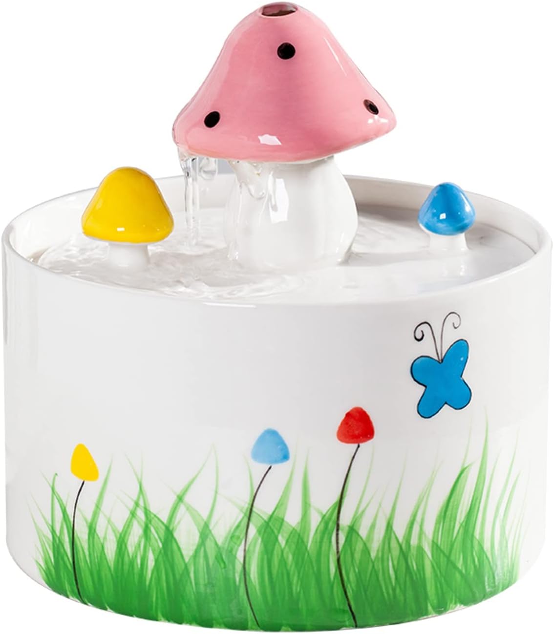 Cute Mini Ceramic Tabletop Water Fountain for Home Office Decor