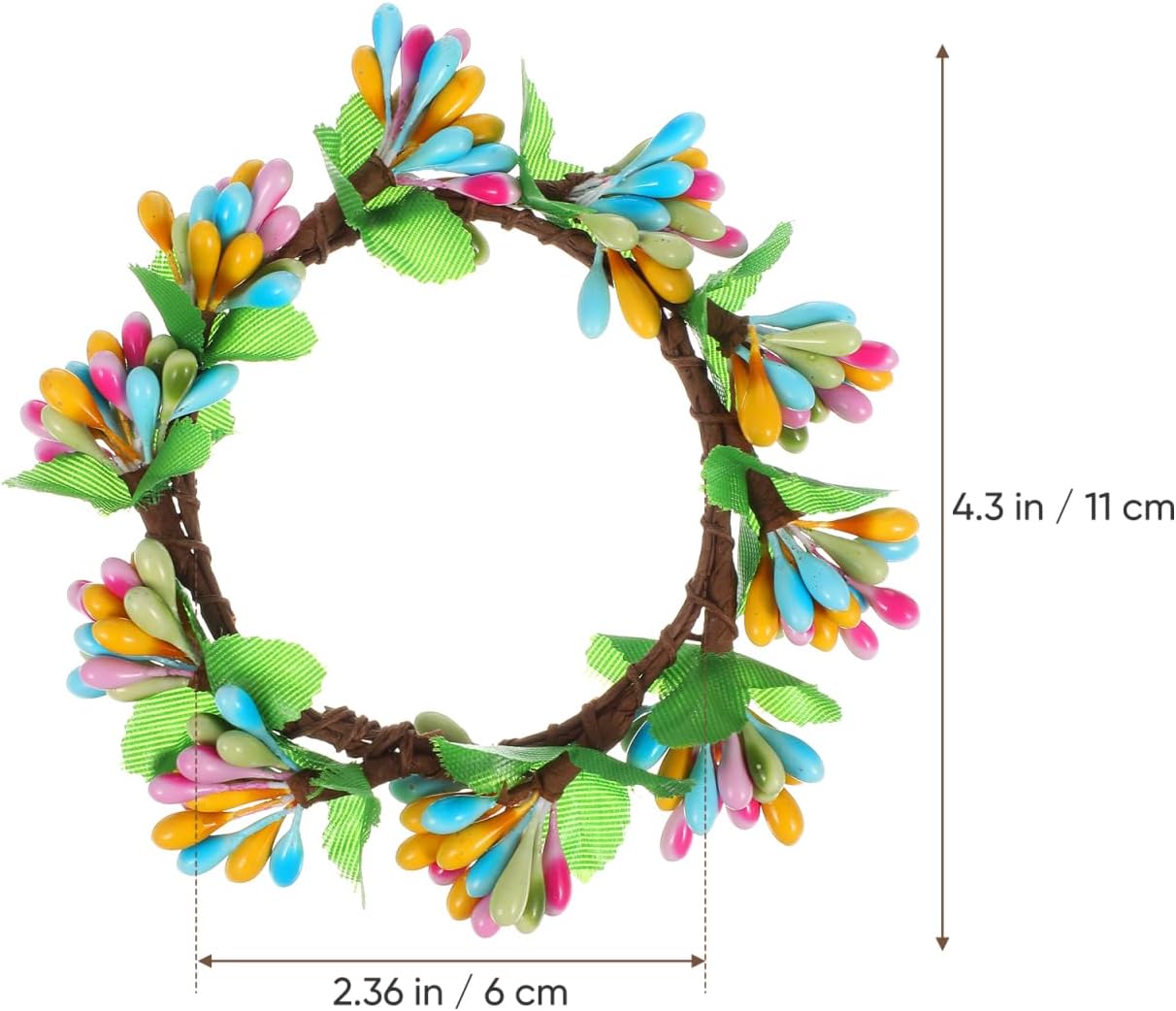 IMIKEYA 4PCS Easter Wreath Candle Holder