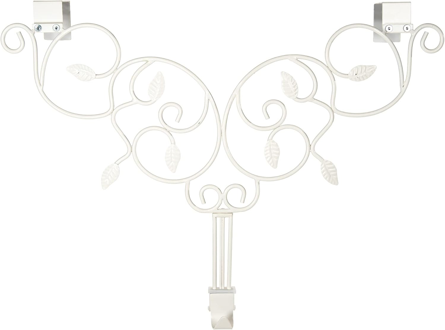 Adjustable Front Door Wreath Hanger - White