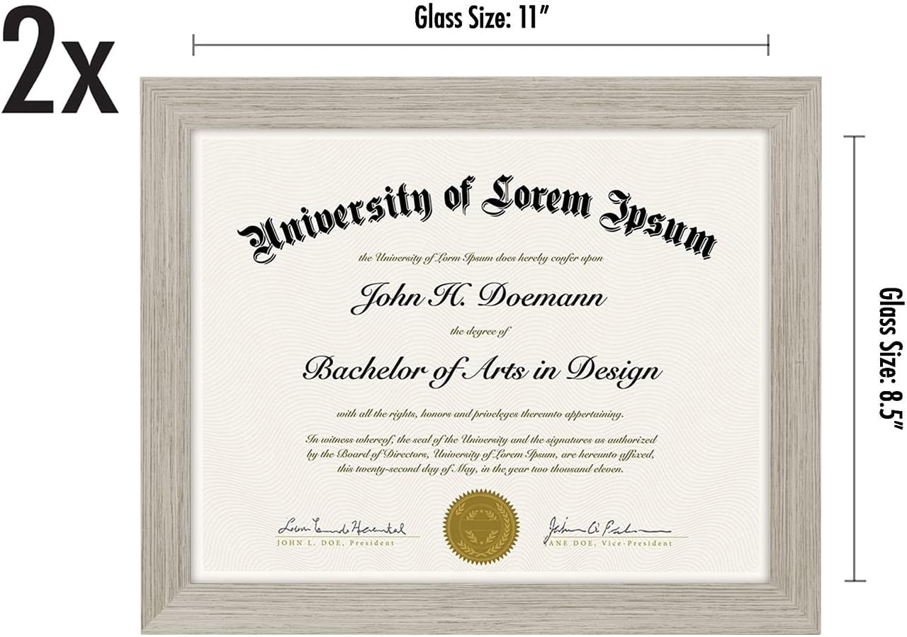 Americanflat 85x11 Diploma Frame Set of 2