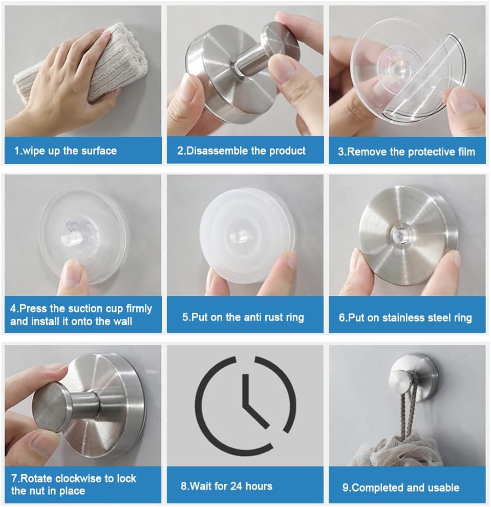 MrAthlet Suction Cup Wreath Hanger 15 Lbs 2 Pack