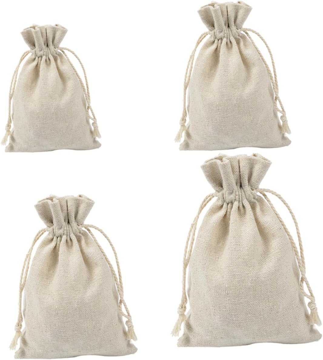 CLISPEED 4pcs Cotton Drawstring Sachets Lavender Fragrance Bags