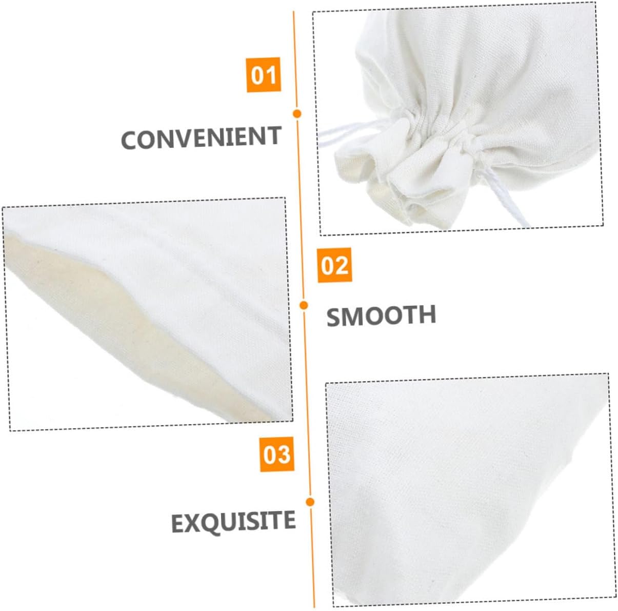 Lavender Sachet Bag Reusable Drawstring Muslin Wedding Favor