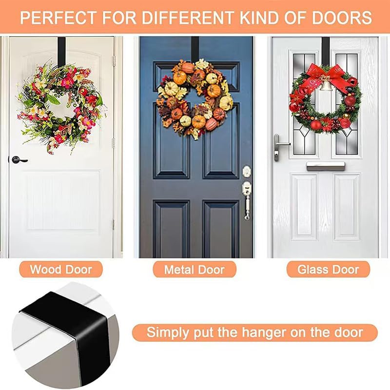 12 Inch Metal Wreath Hanger for Front Door