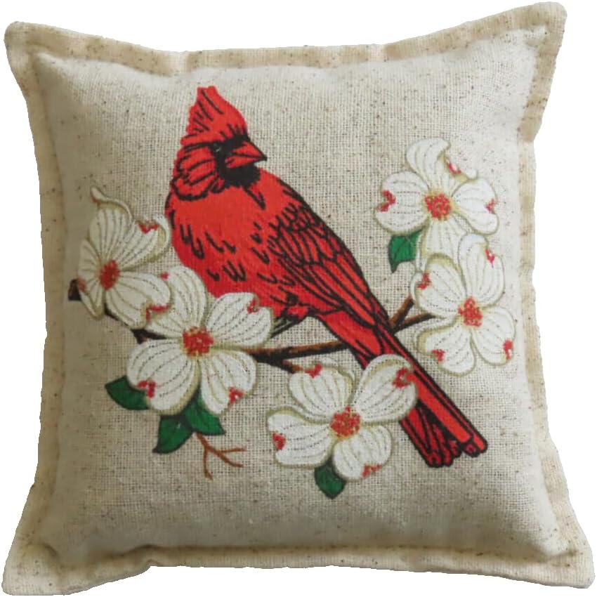 Balsam Fir Filled Cardinal Dogwood Flowers 6x6 Sachet Paines USA