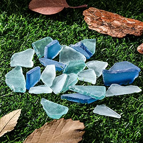 Jetec Sea Glass Vase Filler Decor Blue White Green