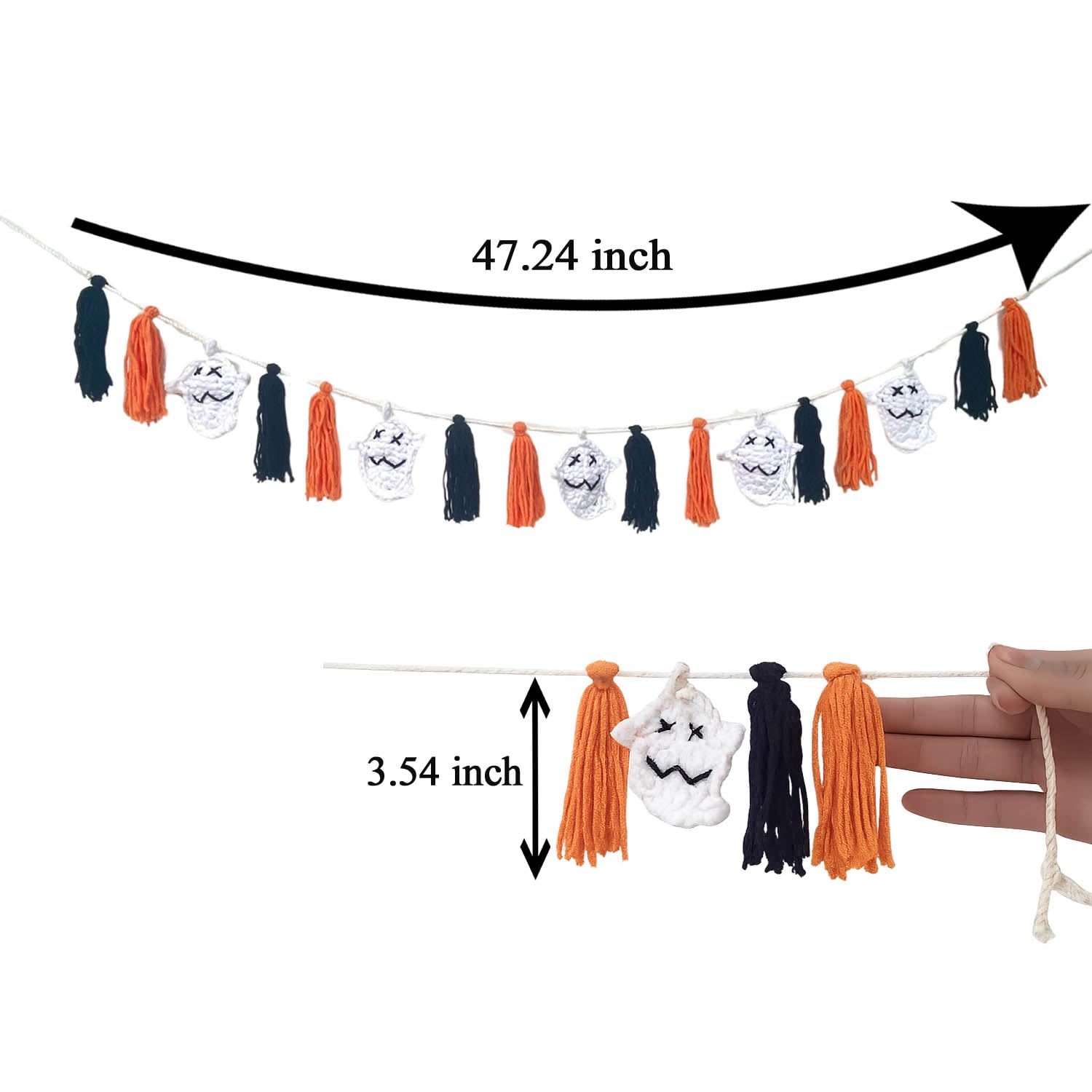 Tokatan Halloween Garland with Tassels and Ghost