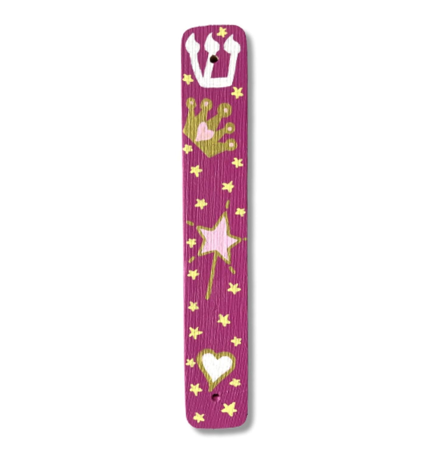 Hamsa Mezuzah Set Princess Baby Blessing Dark Pink