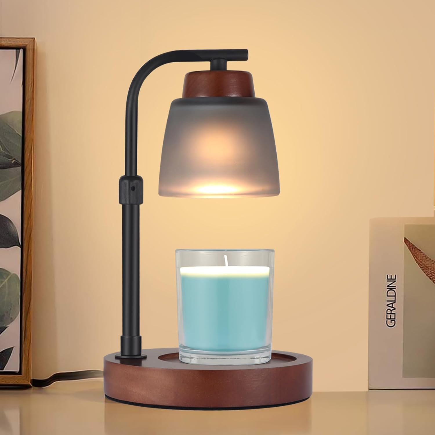 Dimmable Candle Lamp Warmer with Adjustable Height for Jar Candles