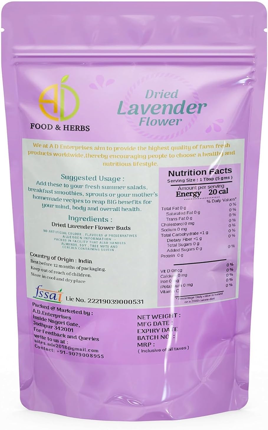 Dried Lavender Flowers 200 Gram 7 Oz for Crafts and Wedding Toss