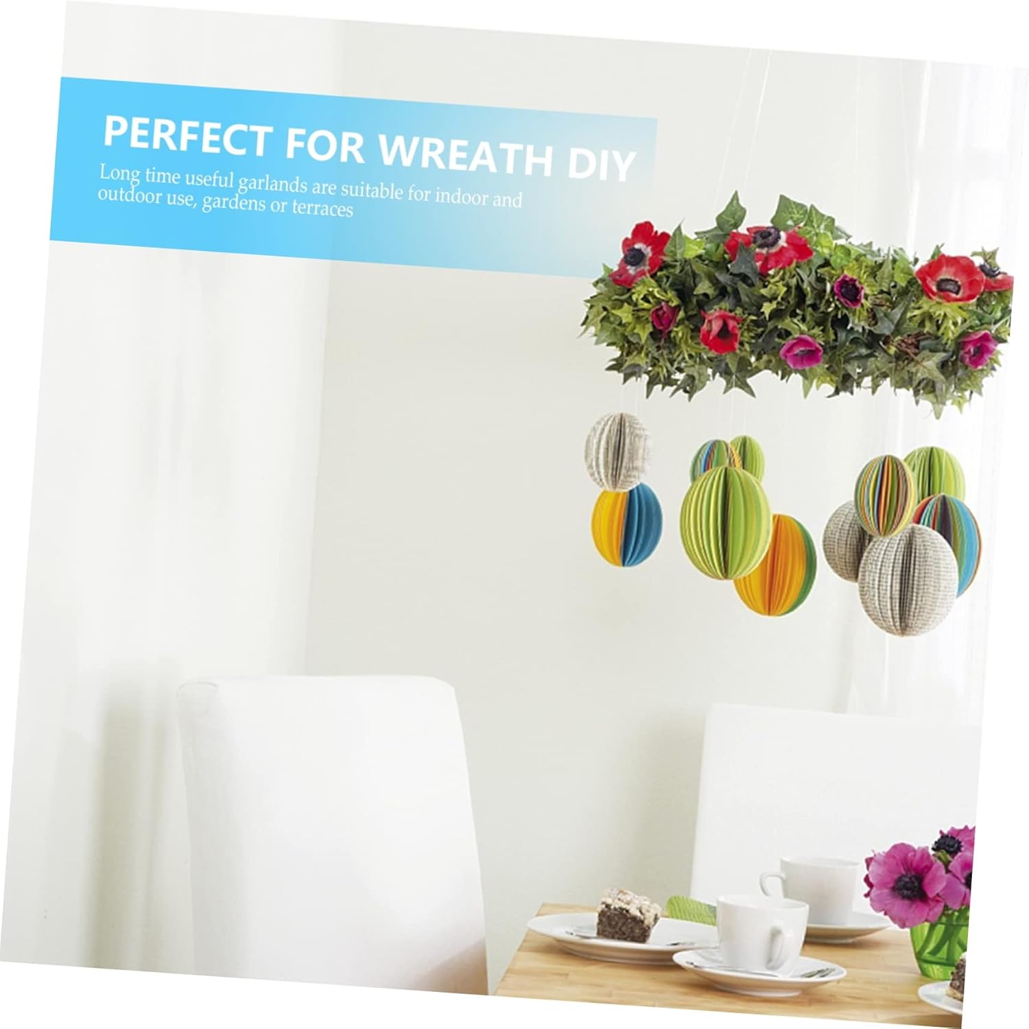 2pcs Iron Flower Frame Wreath Rings for DIY Wall Art