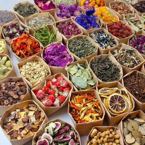 50 Pieces Dried Flower Set for Crafts and Decor