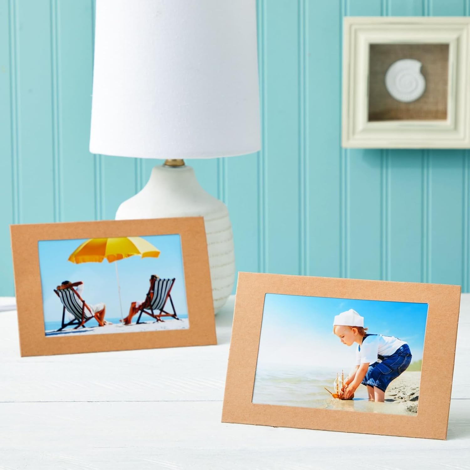 Juvale Kraft Paper Picture Frames 4x6in Brown 50-Pack