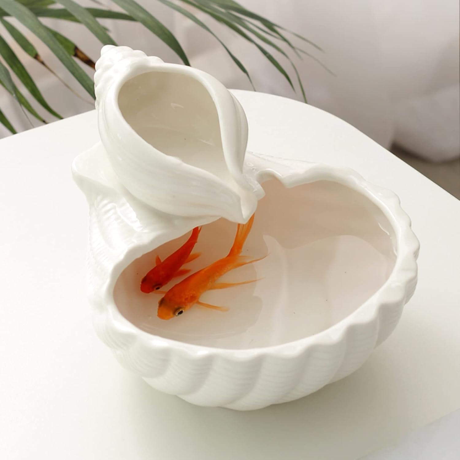 HEXEH Tabletop Fountain with Conch Design for Relaxation and Decor