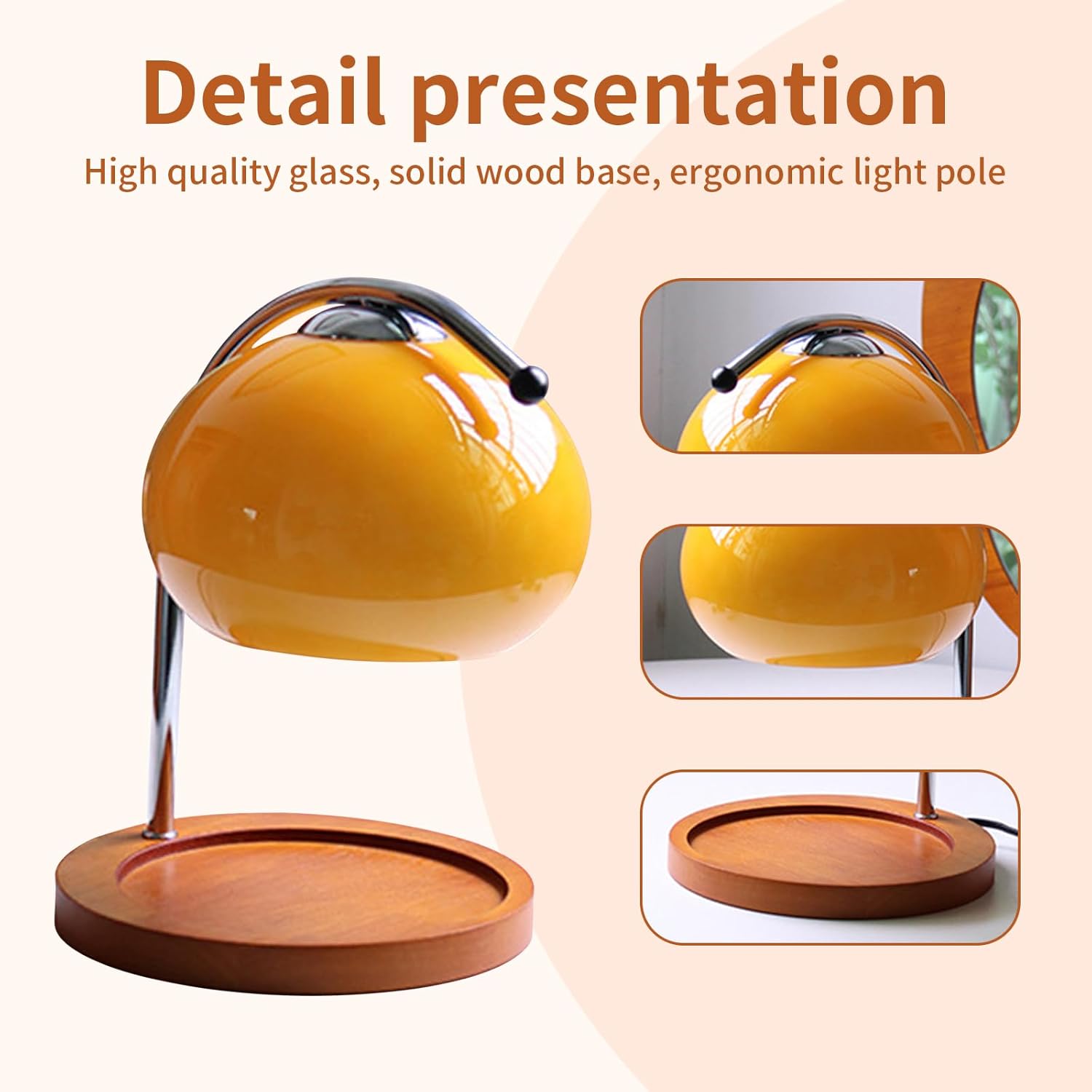 Topyond Aroma Wax Melting Lamp with Retro Wood Tray