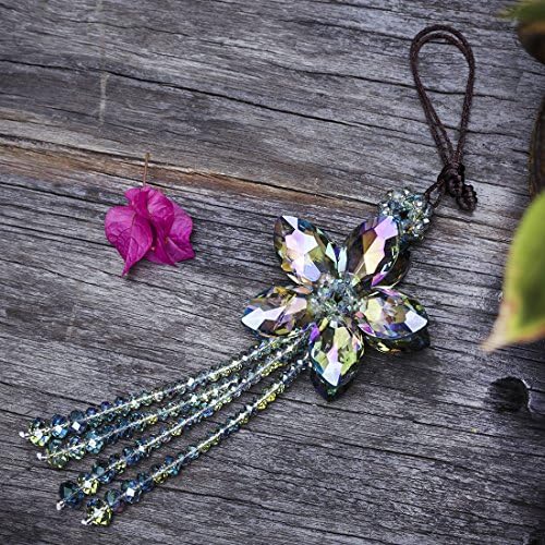 Crystal Color Flower Car Charms for Rear View Mirror