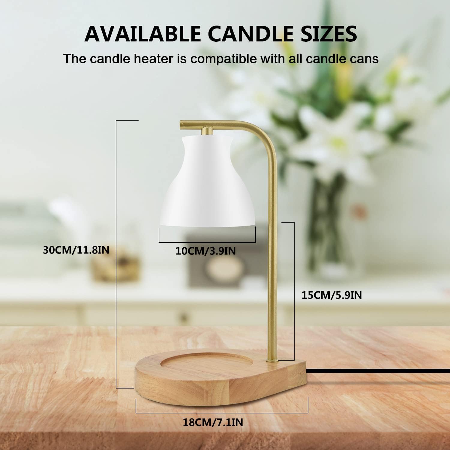 SOKCVSEA Candle Warmer Lamp with Dimmable Light
