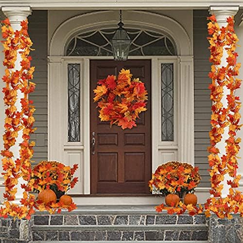 RECUTMS 2 Pcs Fall Leaves Garland for Home Decor