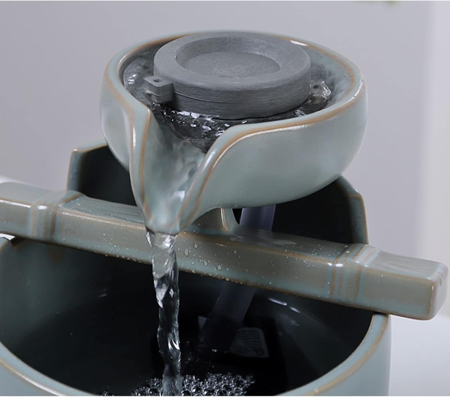 JOYNOW Tabletop Fountain Mini Ceramic Indoor Fountain
