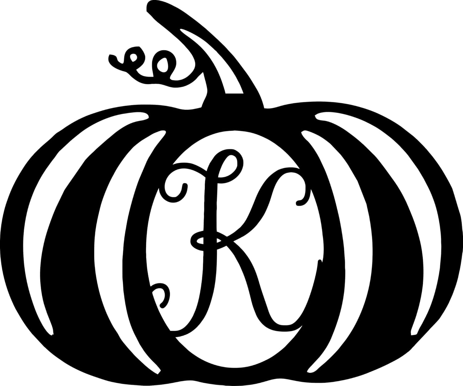 DistinctAndUnique Halloween Pumpkin Monogram Door Hanger