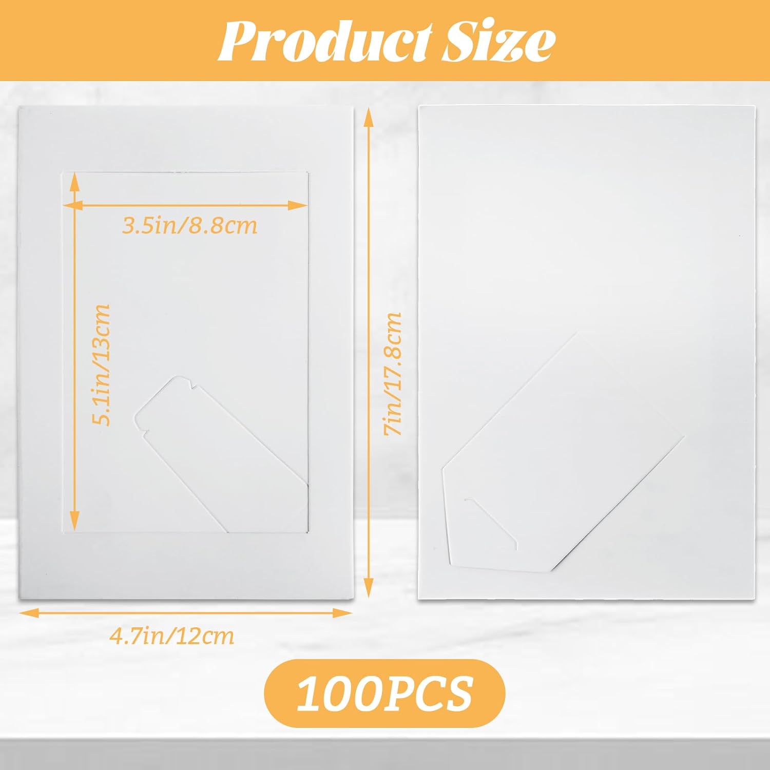 100Pcs Paper Picture Frames with Easel Stand for DIY and Events