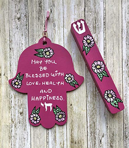 Lea Joelle Handmade Hamsa and Mezuzah Set