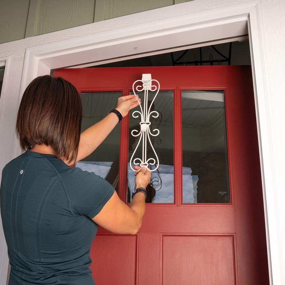 Front Door Wreath Hanger - Adjustable Hook Length