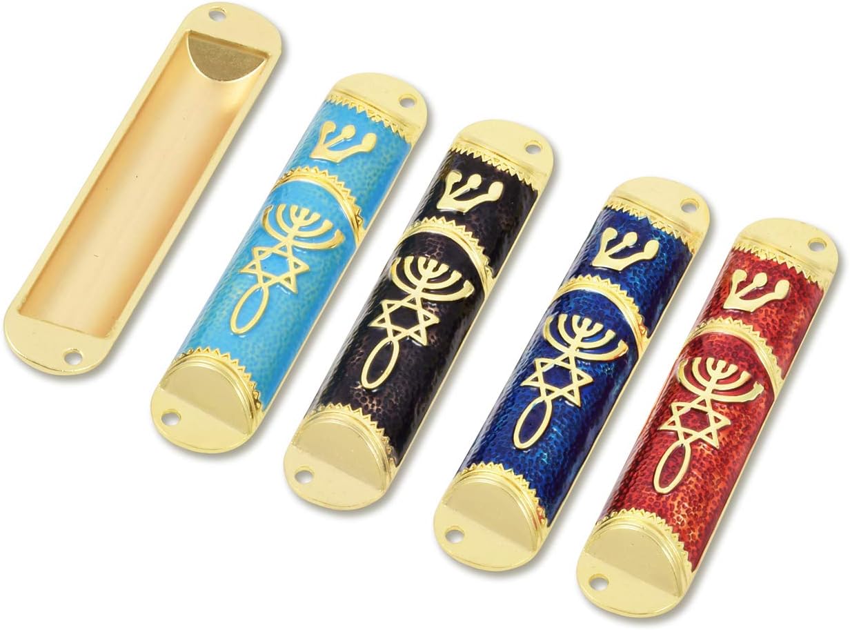 Peer Hastam Messianic Seal Mezuzah Case Set of 5
