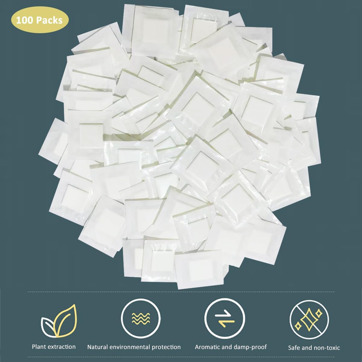 100 Packs Small Scented Sachets for Shoes and Bags